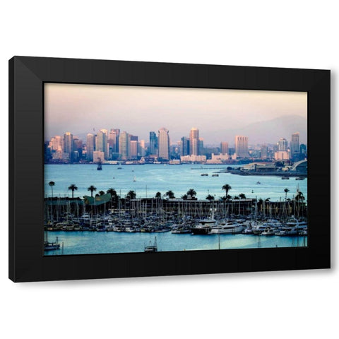 San Diego Sunset I Black Modern Wood Framed Art Print with Double Matting by Hausenflock, Alan