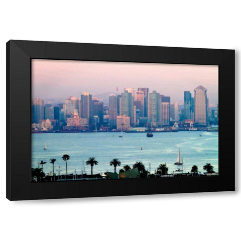 San Diego Sunset II Black Modern Wood Framed Art Print with Double Matting by Hausenflock, Alan
