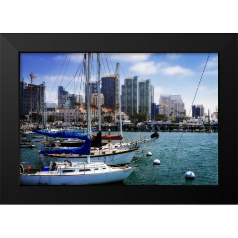 San Diego Que I Black Modern Wood Framed Art Print by Hausenflock, Alan