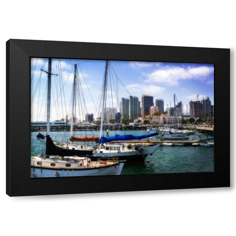San Diego Que II Black Modern Wood Framed Art Print with Double Matting by Hausenflock, Alan