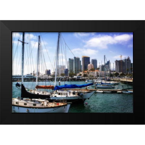 San Diego Que II Black Modern Wood Framed Art Print by Hausenflock, Alan