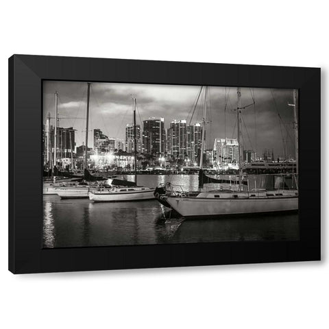 City Lights IV Black Modern Wood Framed Art Print with Double Matting by Hausenflock, Alan