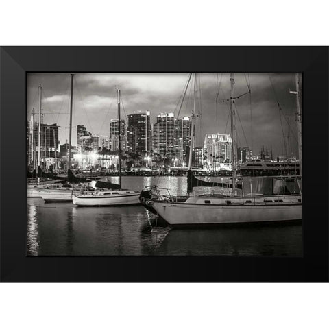 City Lights IV Black Modern Wood Framed Art Print by Hausenflock, Alan