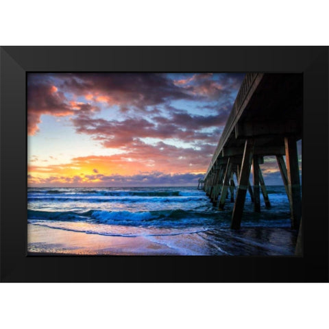 Mercers Pier I Black Modern Wood Framed Art Print by Hausenflock, Alan