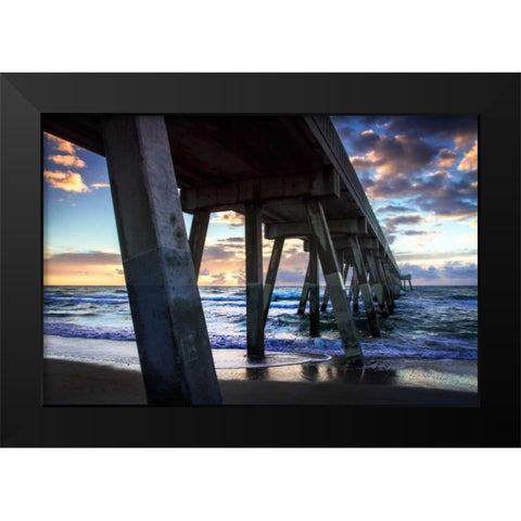 Mercers Pier II Black Modern Wood Framed Art Print by Hausenflock, Alan