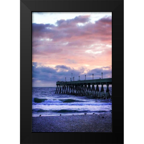 Mercers Pier III Black Modern Wood Framed Art Print by Hausenflock, Alan