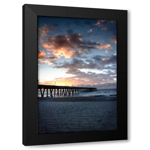 Mercers Pier IV Black Modern Wood Framed Art Print with Double Matting by Hausenflock, Alan