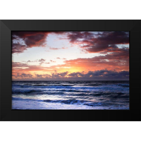Ocean Sunrise I Black Modern Wood Framed Art Print by Hausenflock, Alan