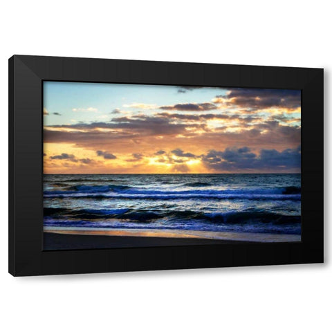 Ocean Sunrise II Black Modern Wood Framed Art Print by Hausenflock, Alan