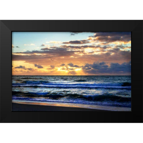 Ocean Sunrise II Black Modern Wood Framed Art Print by Hausenflock, Alan