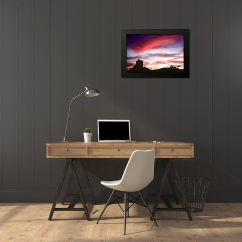 Sunset in the Valley I Black Modern Wood Framed Art Print by Hausenflock, Alan