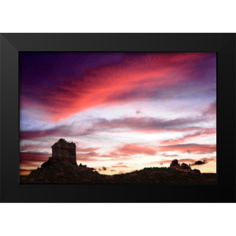 Sunset in the Valley I Black Modern Wood Framed Art Print by Hausenflock, Alan