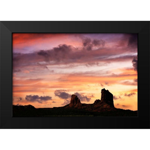 Sunset in the Valley II Black Modern Wood Framed Art Print by Hausenflock, Alan