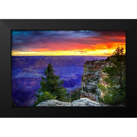 Fiery Sky II Black Modern Wood Framed Art Print by Hausenflock, Alan