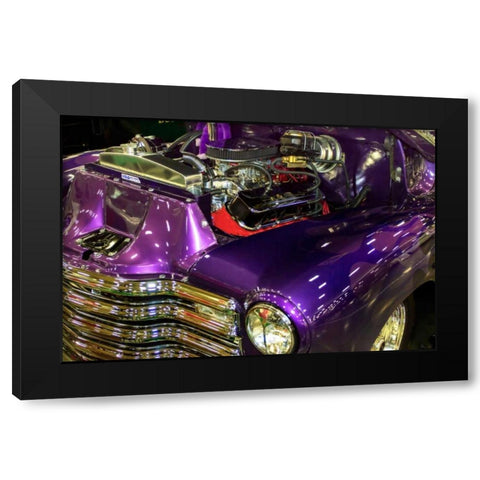 Purple Flamer I Black Modern Wood Framed Art Print with Double Matting by Hausenflock, Alan