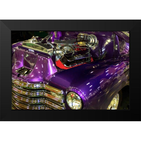 Purple Flamer I Black Modern Wood Framed Art Print by Hausenflock, Alan