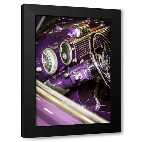 Purple Flamer II Black Modern Wood Framed Art Print by Hausenflock, Alan