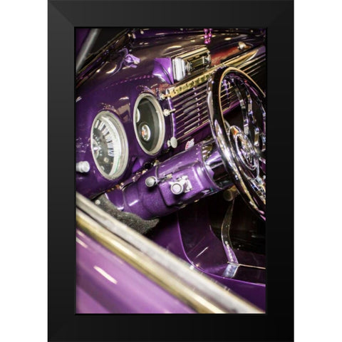 Purple Flamer II Black Modern Wood Framed Art Print by Hausenflock, Alan