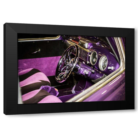 Purple Flamer III Black Modern Wood Framed Art Print with Double Matting by Hausenflock, Alan
