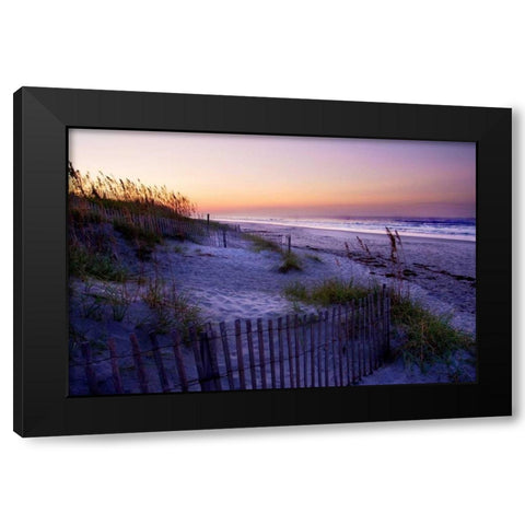 Lavender Beach II Black Modern Wood Framed Art Print with Double Matting by Hausenflock, Alan