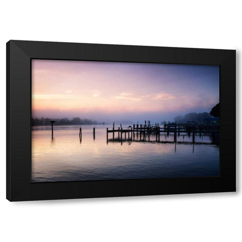 Neale Sound Sunrise III Black Modern Wood Framed Art Print with Double Matting by Hausenflock, Alan