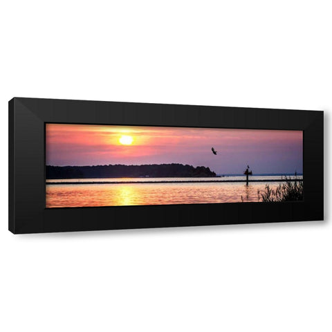 Potomac Sunset II Black Modern Wood Framed Art Print with Double Matting by Hausenflock, Alan