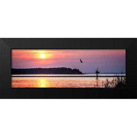 Potomac Sunset II Black Modern Wood Framed Art Print by Hausenflock, Alan