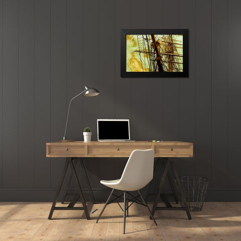 Tall Ship II Black Modern Wood Framed Art Print by Hausenflock, Alan