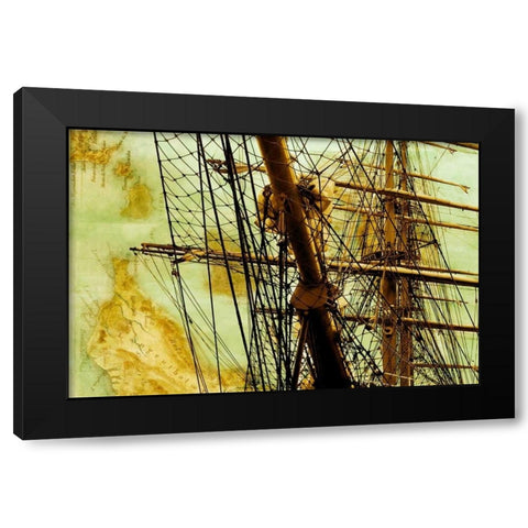 Tall Ship II Black Modern Wood Framed Art Print with Double Matting by Hausenflock, Alan