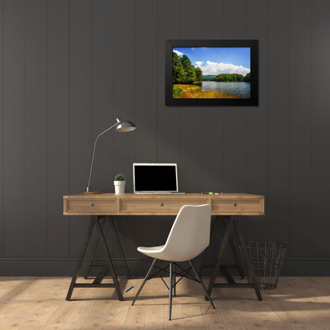 Mountain Lake I Black Modern Wood Framed Art Print by Hausenflock, Alan