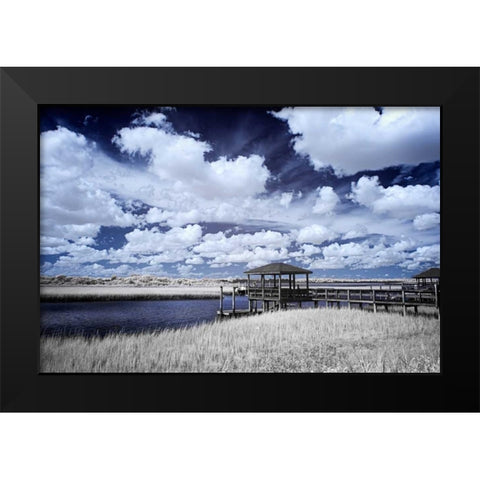 River in the Marsh II Black Modern Wood Framed Art Print by Hausenflock, Alan