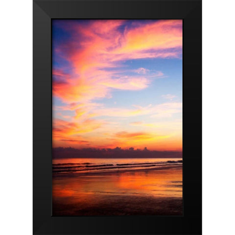 Red Sunrise I Black Modern Wood Framed Art Print by Hausenflock, Alan