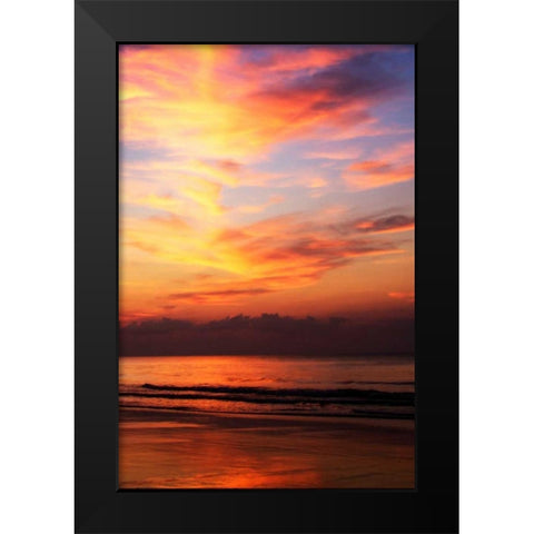 Red Sunrise II Black Modern Wood Framed Art Print by Hausenflock, Alan