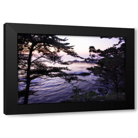 Carmel Highlands Sunset I Black Modern Wood Framed Art Print with Double Matting by Hausenflock, Alan