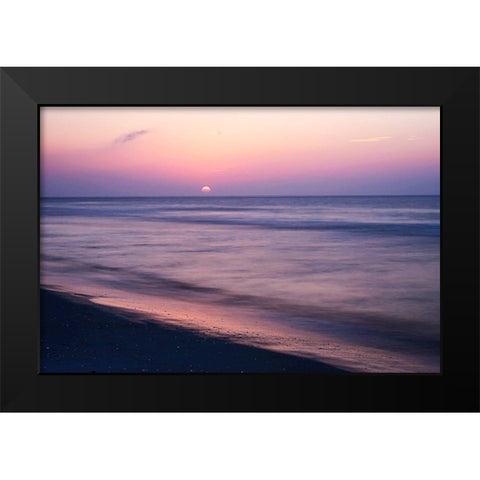 Pink Sun in Lavender Haze Black Modern Wood Framed Art Print by Hausenflock, Alan