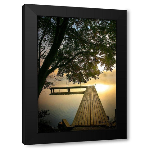 Morning Colors Black Modern Wood Framed Art Print with Double Matting by Hausenflock, Alan