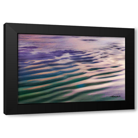 Water and Sand Black Modern Wood Framed Art Print by Hausenflock, Alan