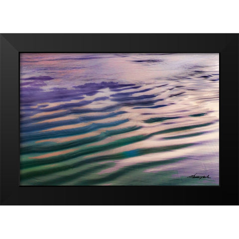 Water and Sand Black Modern Wood Framed Art Print by Hausenflock, Alan