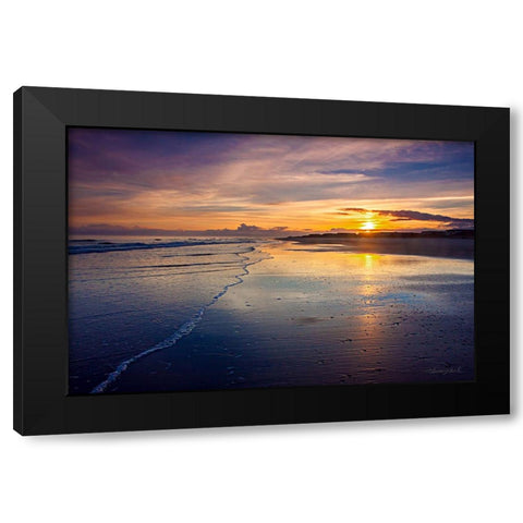 Atlantic Beach Sunrise Black Modern Wood Framed Art Print with Double Matting by Hausenflock, Alan