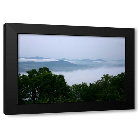 Serene Countryside II Black Modern Wood Framed Art Print with Double Matting by Hausenflock, Alan