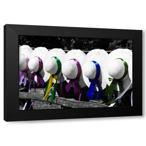 Fancy Hats I Black Modern Wood Framed Art Print by Hausenflock, Alan