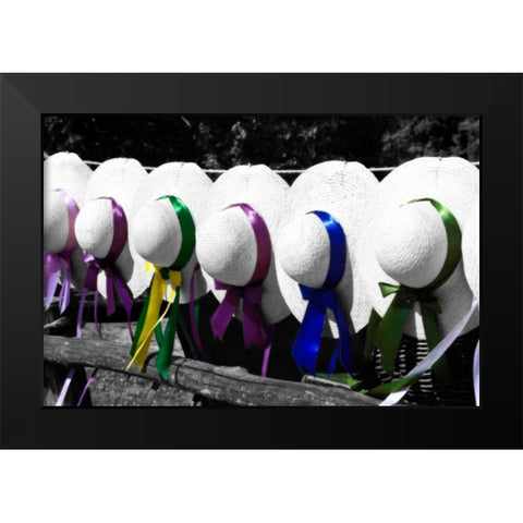 Fancy Hats I Black Modern Wood Framed Art Print by Hausenflock, Alan