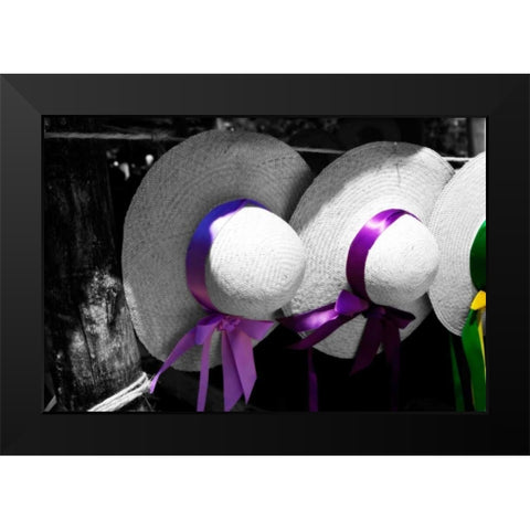 Fancy Hats II Black Modern Wood Framed Art Print by Hausenflock, Alan
