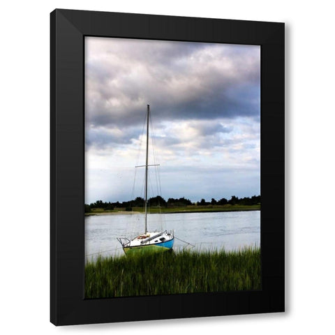 Stormy Sunrise on Taylors Creek I Black Modern Wood Framed Art Print by Hausenflock, Alan