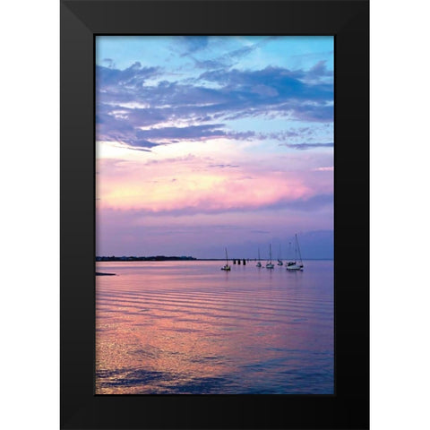 St. Augustine Harbor Sunset III Black Modern Wood Framed Art Print by Hausenflock, Alan