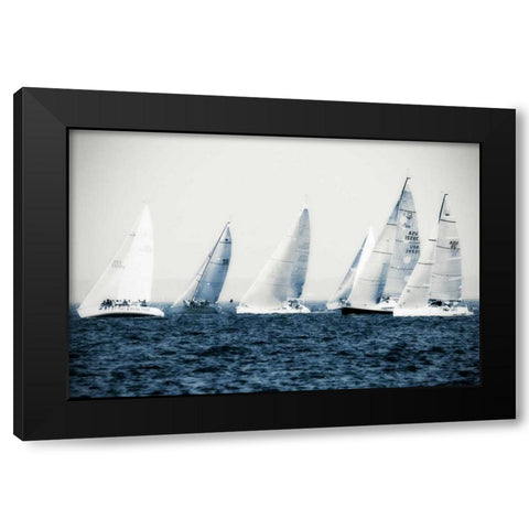 Summertime Race III Black Modern Wood Framed Art Print with Double Matting by Hausenflock, Alan