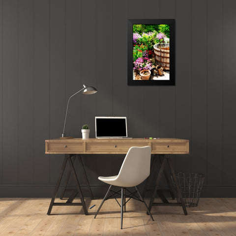 The Garden Nook I Black Modern Wood Framed Art Print by Hausenflock, Alan