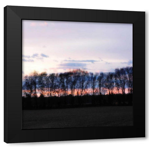 Winter Sunset Square II Black Modern Wood Framed Art Print with Double Matting by Hausenflock, Alan