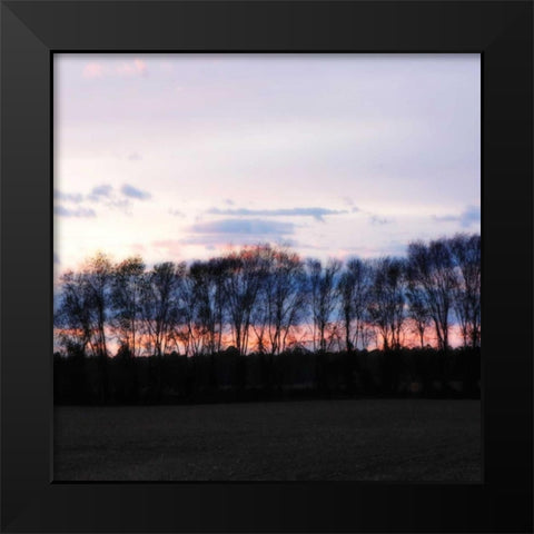 Winter Sunset Square II Black Modern Wood Framed Art Print by Hausenflock, Alan