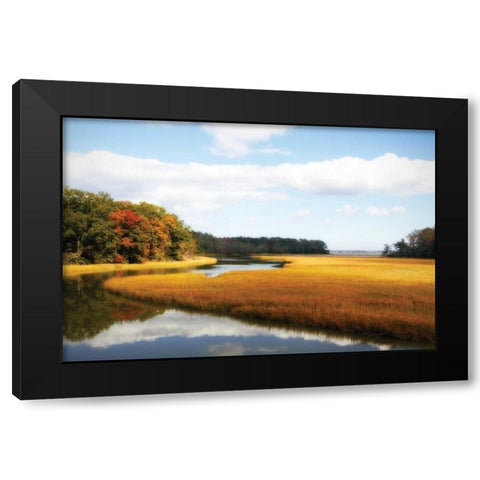 Kings Creek II Black Modern Wood Framed Art Print with Double Matting by Hausenflock, Alan